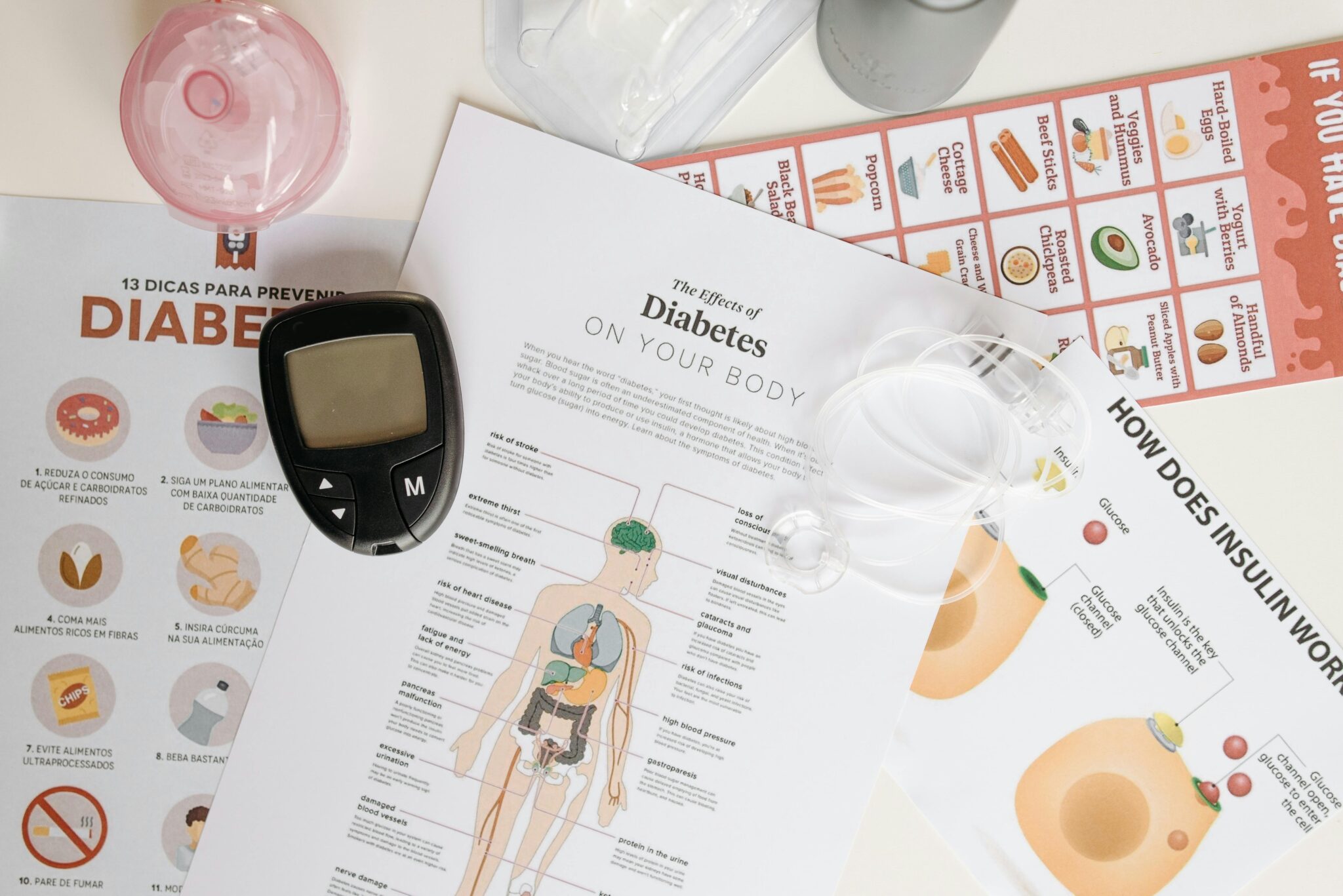 Op de afbeelding zie je informatie over diabetes type 2